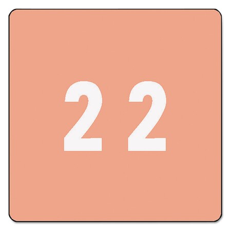 Smead Labels, End Tab, Number 2, Pink, 250/Roll 67422